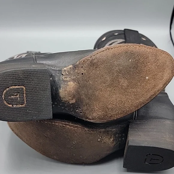 Tecovas Jolene Black Leather Boots 7.5 - Picture 7 of 14